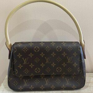 Louis Vuitton Looping Shoulder Bag Mini Brown Canvas